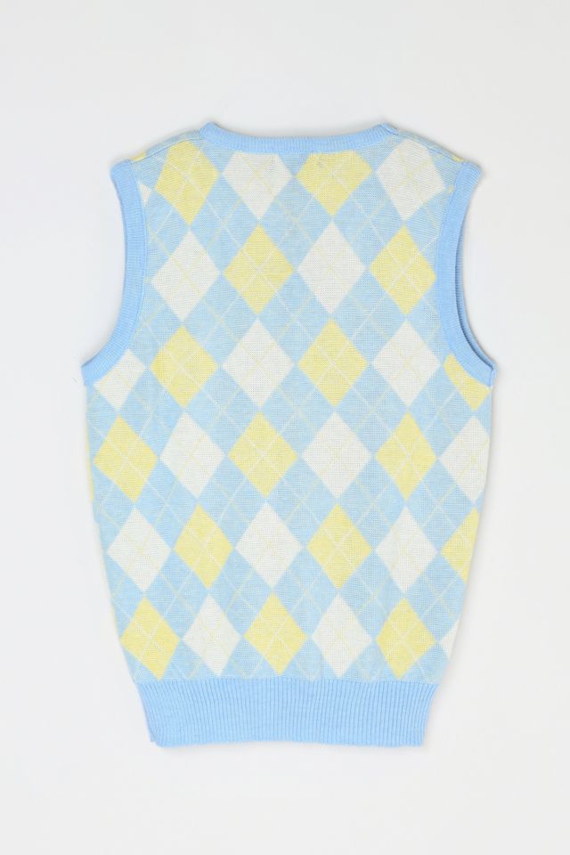 Vintage 60s Pastel Argyle Sweater Vest #2