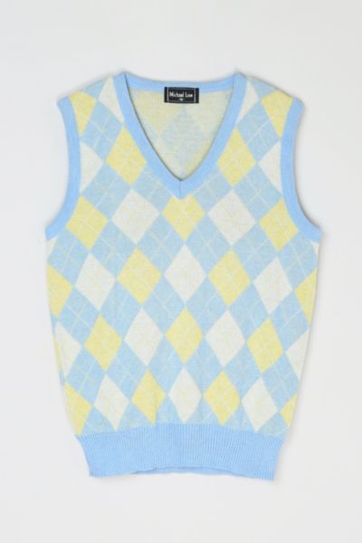Vintage 60s Pastel Argyle Sweater Vest