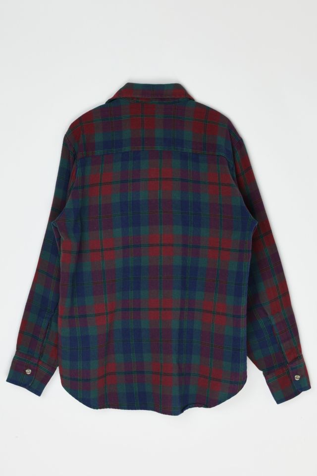 Vintage 90s Dark Plaid Flannel Shirt #2