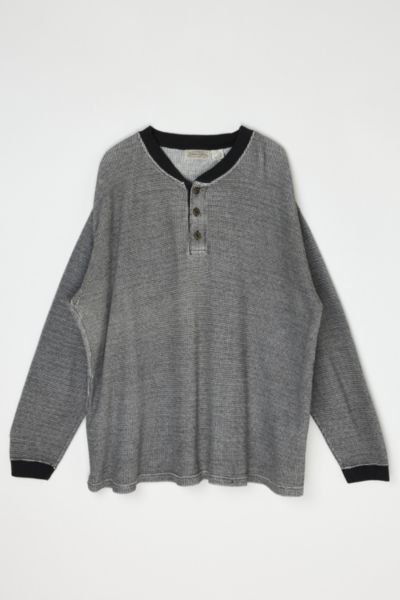 Vintage 90s Waffle Knit Camp Shirt