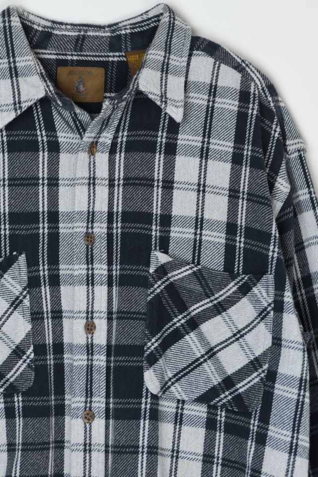 Vintage Y2k Black & Grey Heavy Flannel Shirt #1