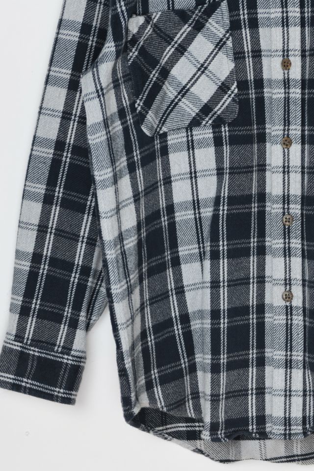 Vintage Y2k Black & Grey Heavy Flannel Shirt #2
