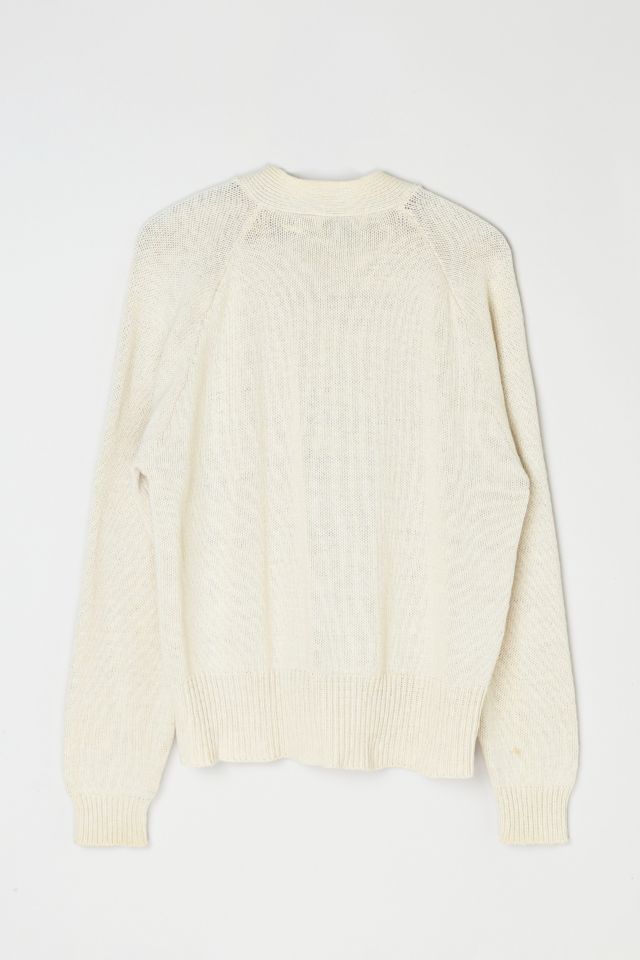 Vintage 90s Light Cream Cardigan #2