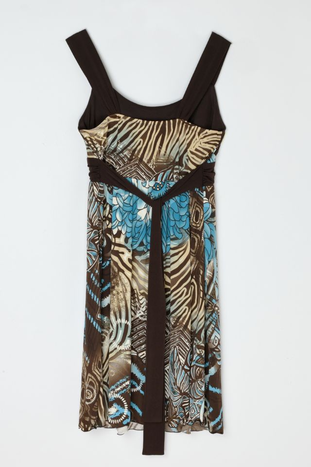 Vintage Y2k Printed Tied Mini Dress #3