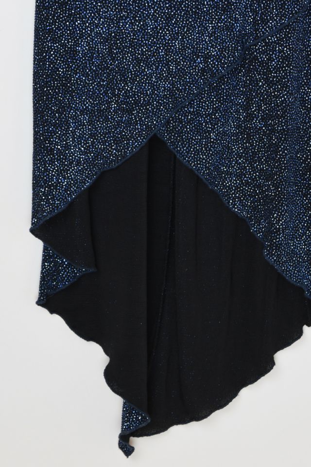Vintage Y2k Dark Blue Glittered Midi Dress #2