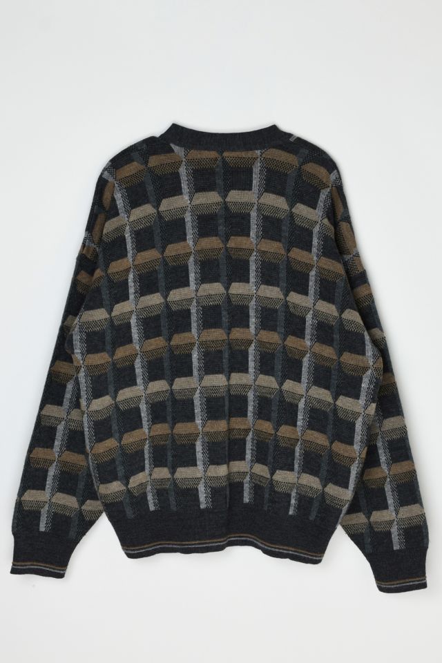 Vintage 90s Geometrical Knit Cardigan #2