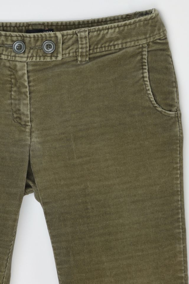 Vintage Y2k Olive Corduroy Boot Cut Pants #1