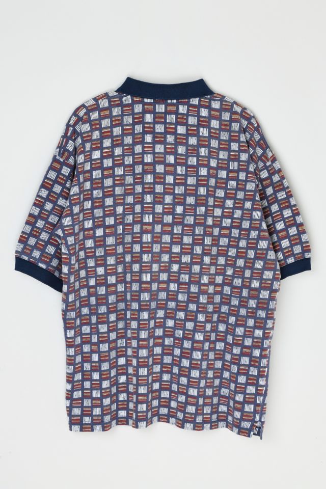 Vintage 90s Stripe Patterned Polo Shirt #2