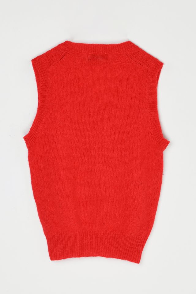 Vintage 90s L.L. Bean Red Shetland Wool Sweater Vest #2