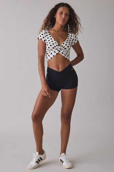 Out From Under Bec Twist-Front Cropped Tee