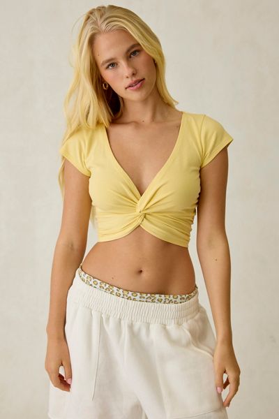 Out From Under Bec Twist-Front Cropped Tee