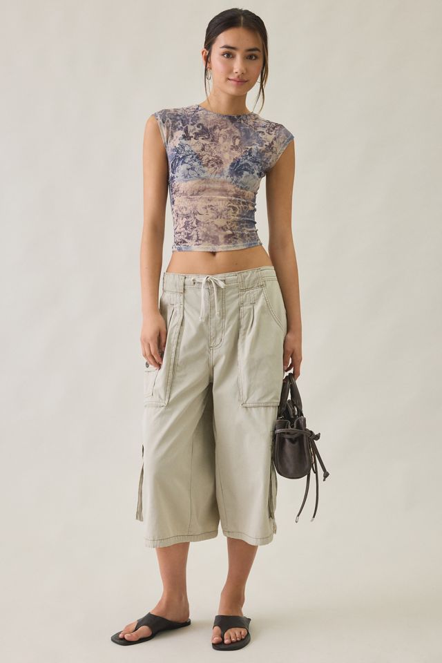 UO Rea Short Sleeve Sheer Mesh Baby Tee #1