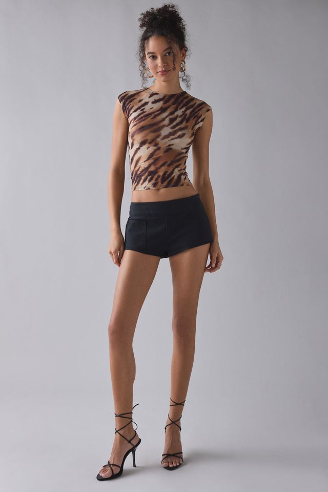 UO Rea Short Sleeve Sheer Mesh Baby Tee #4