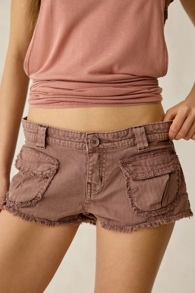 Mini-short cargo taille basse Sunkissed BDG