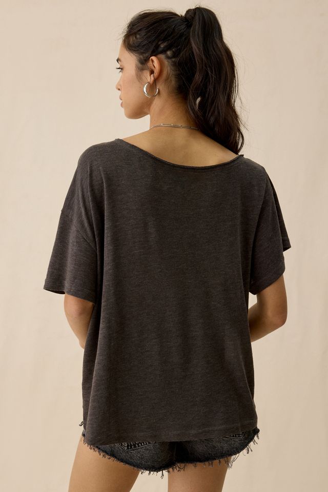 BDG Courtney Graphic Off-The-Shoulder Oversized Tee #1