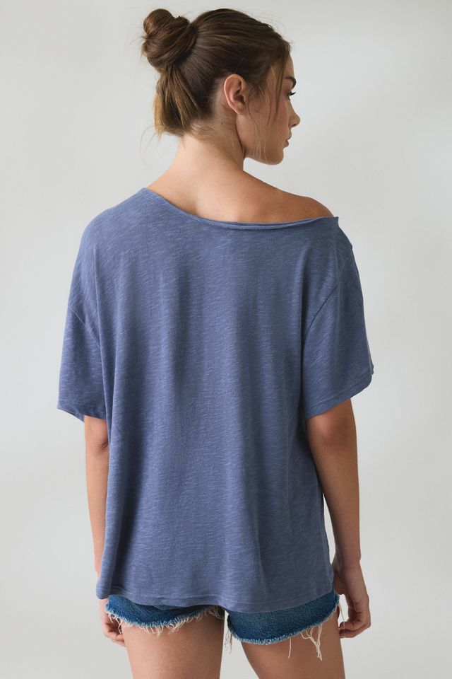 BDG Courtney Graphic Off-The-Shoulder Oversized Tee #1