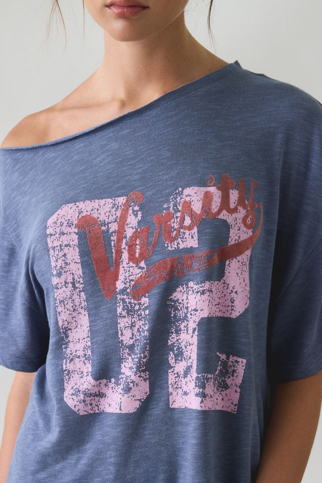 BDG Courtney Graphic Off-The-Shoulder Oversized Tee #3