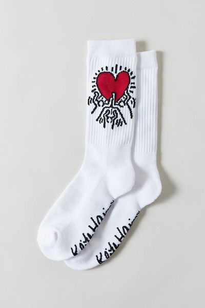Keith Haring Heart Holding Crew Socks