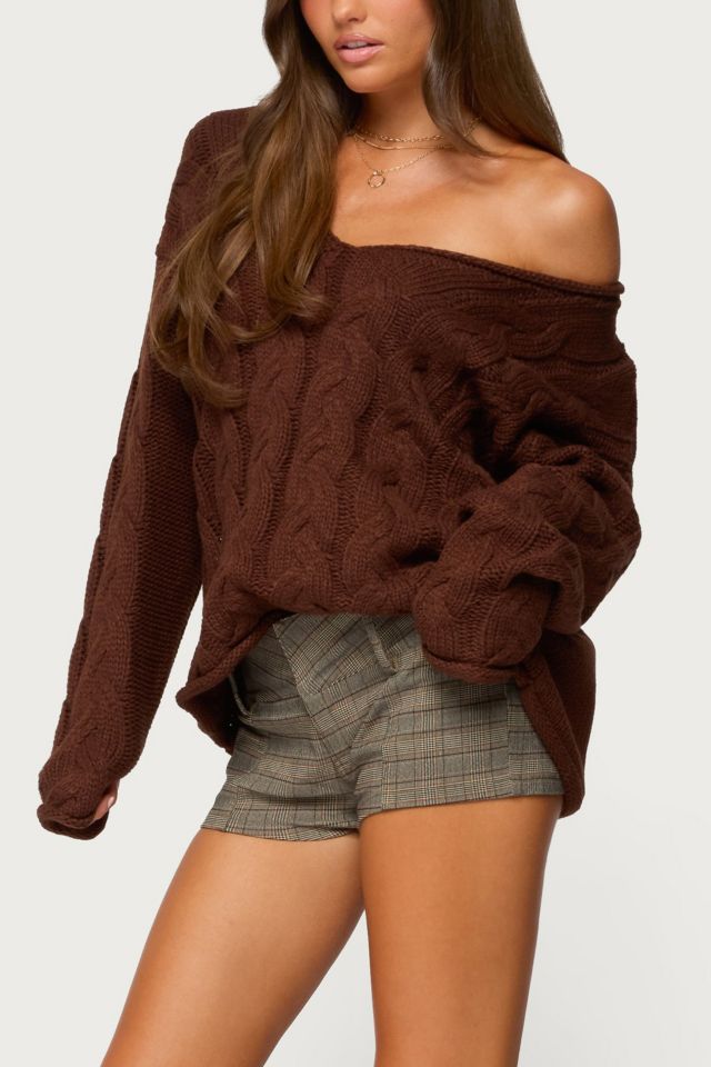 Edikted Ayvey Plaid Tailored Micro Shorts #1