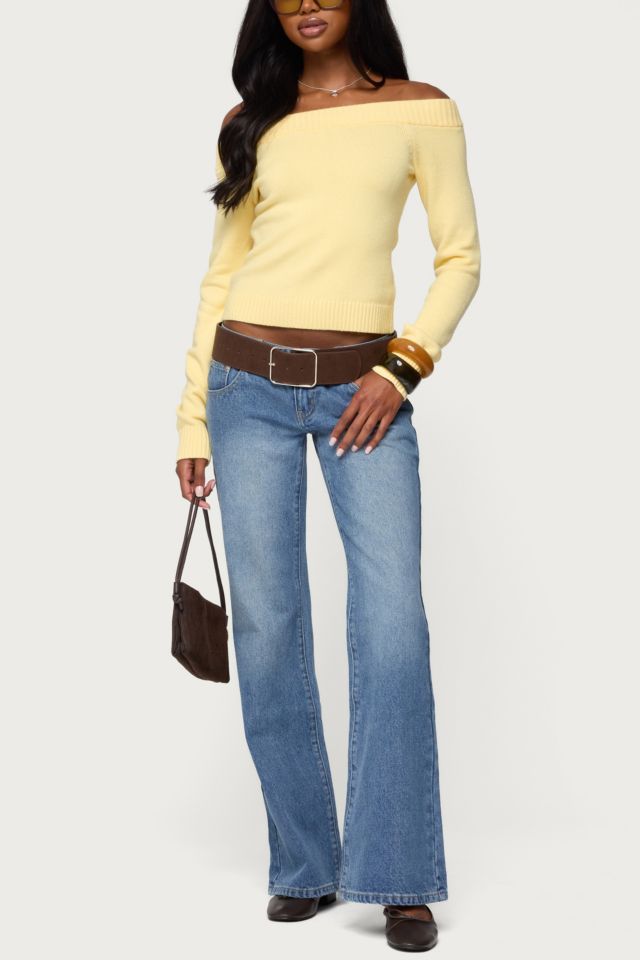 Edikted Kiarah Low Rise Flared Jeans #1