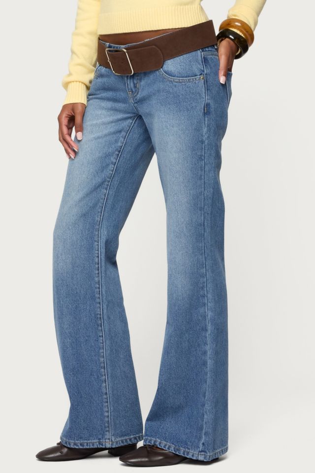 Edikted Kiarah Low Rise Flared Jeans #3