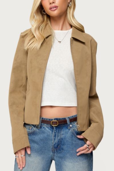 Edikted Cozette Faux Leather Jacket
