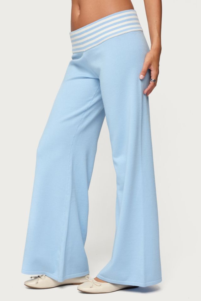 Edikted Clarisse Stripey Flared Knit Pants #2