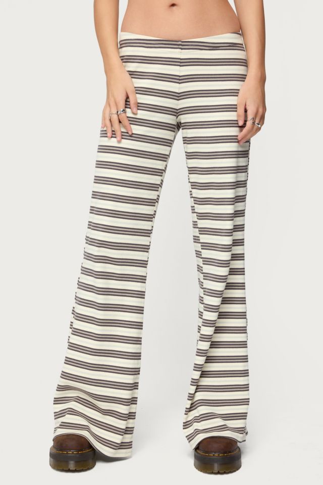 Edikted Avalie Striped Ribbed Pants #1
