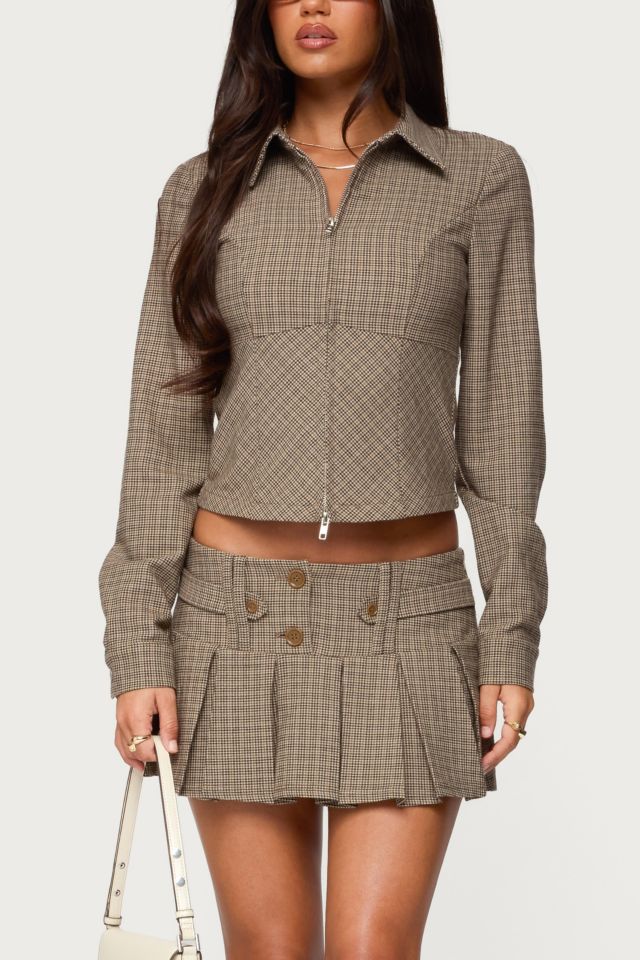 Edikted Lockette Plaid Jacket #3