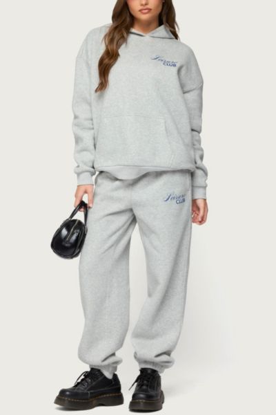 Edikted Leisure Club Sweatpants In Gray/melange, Women's At Urban Outfitters In Gray