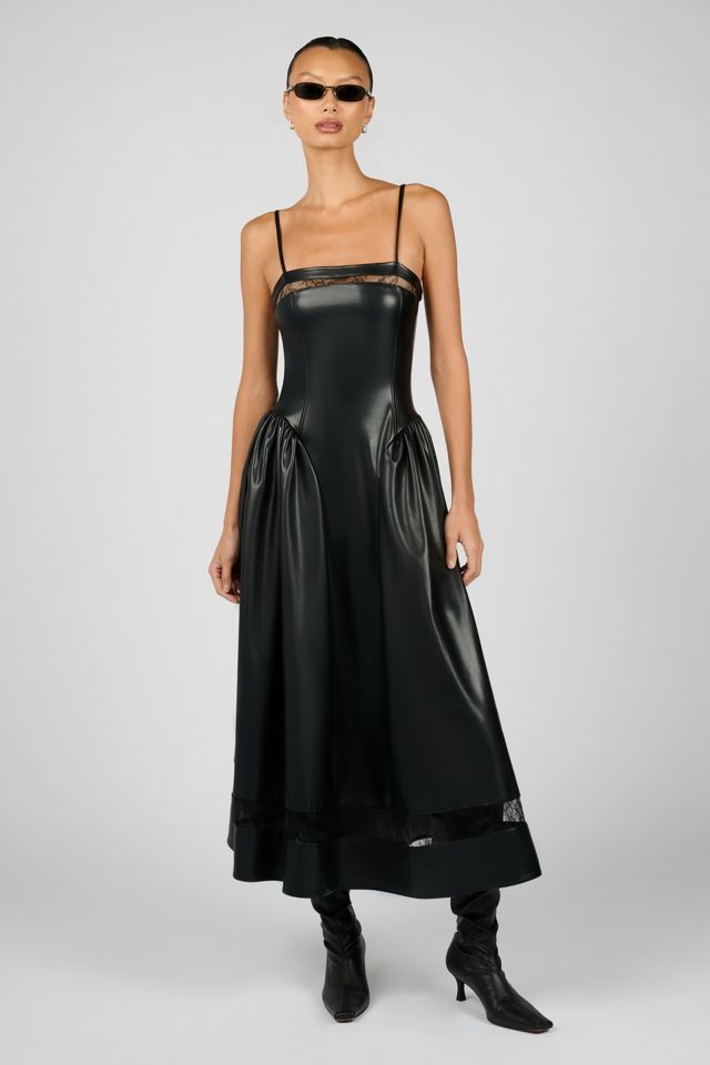 WeWoreWhat Lace Panel Corset Midi Dress #1