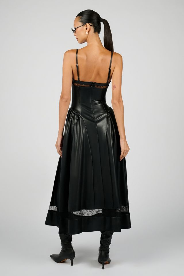 WeWoreWhat Lace Panel Corset Midi Dress #3