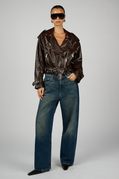WeWoreWhat Cropped Moto Jacket