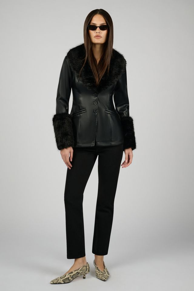 WeWoreWhat Fur Collar Jacket #2