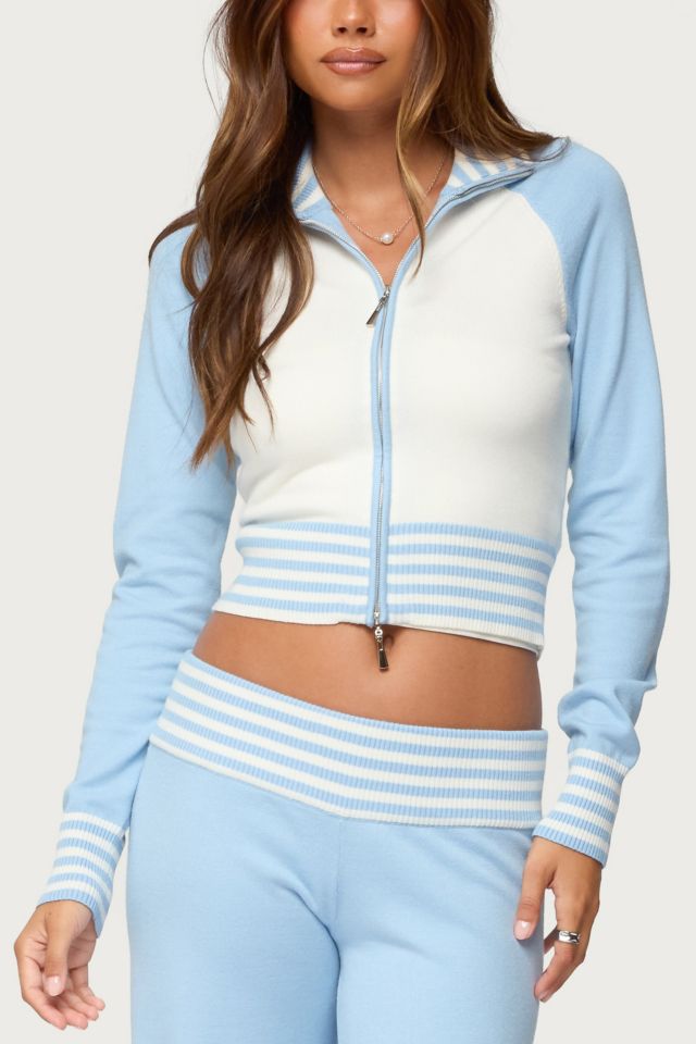 Edikted Clarisse Contrast Stripey Cardigan #2