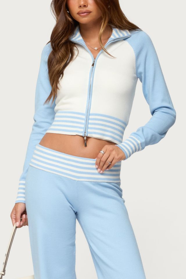 Edikted Clarisse Contrast Stripey Cardigan #3