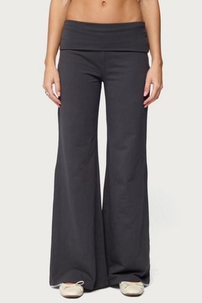 Edikted Wide Leg Fold Over Pants