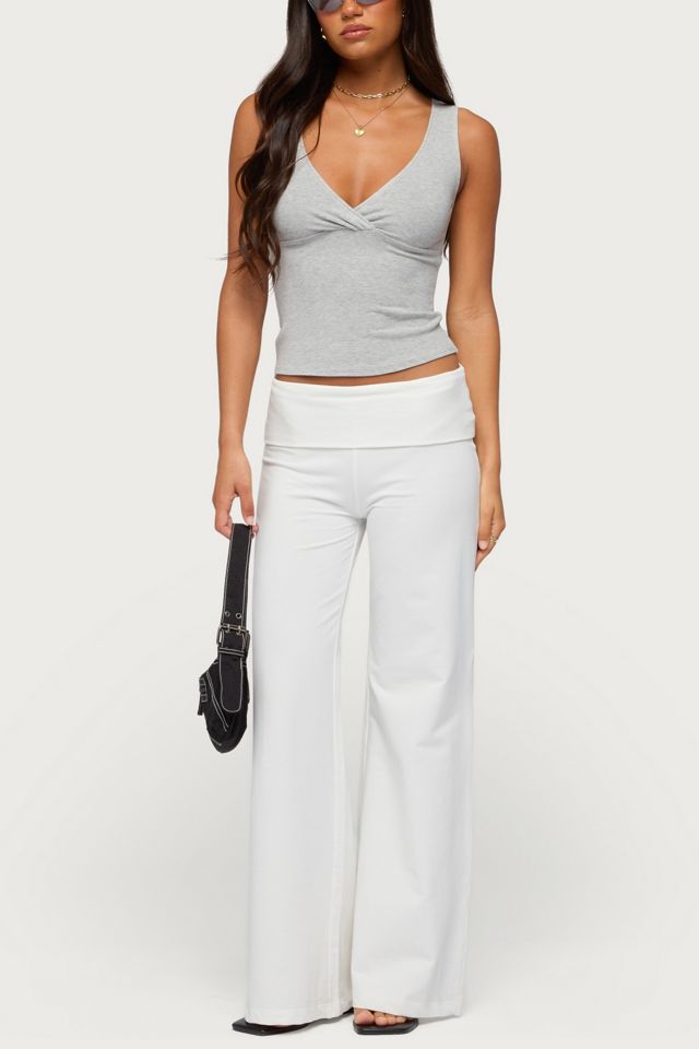 Edikted Wide Leg Fold Over Pants | Urban Outfitters