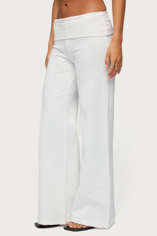 Edikted Wide Leg Fold Over Pants #2