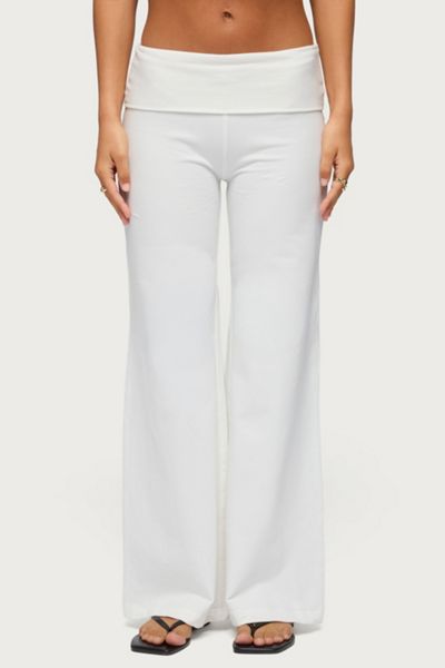 Edikted Wide Leg Fold Over Pants