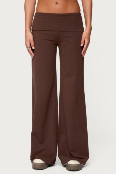 Edikted Wide Leg Fold Over Pants