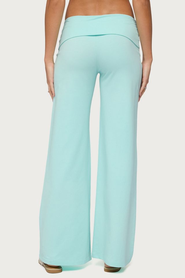 Edikted Wide Leg Fold Over Pants #4