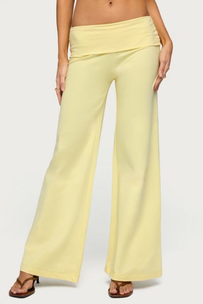 Edikted Wide Leg Fold Over Pants