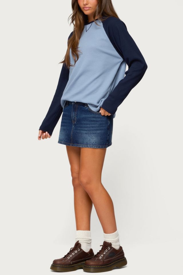 Edikted Me Time Oversized Waffle Top #1