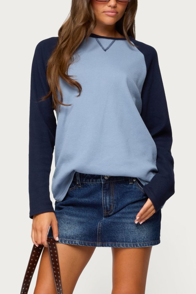 Edikted Me Time Oversized Waffle Top #3