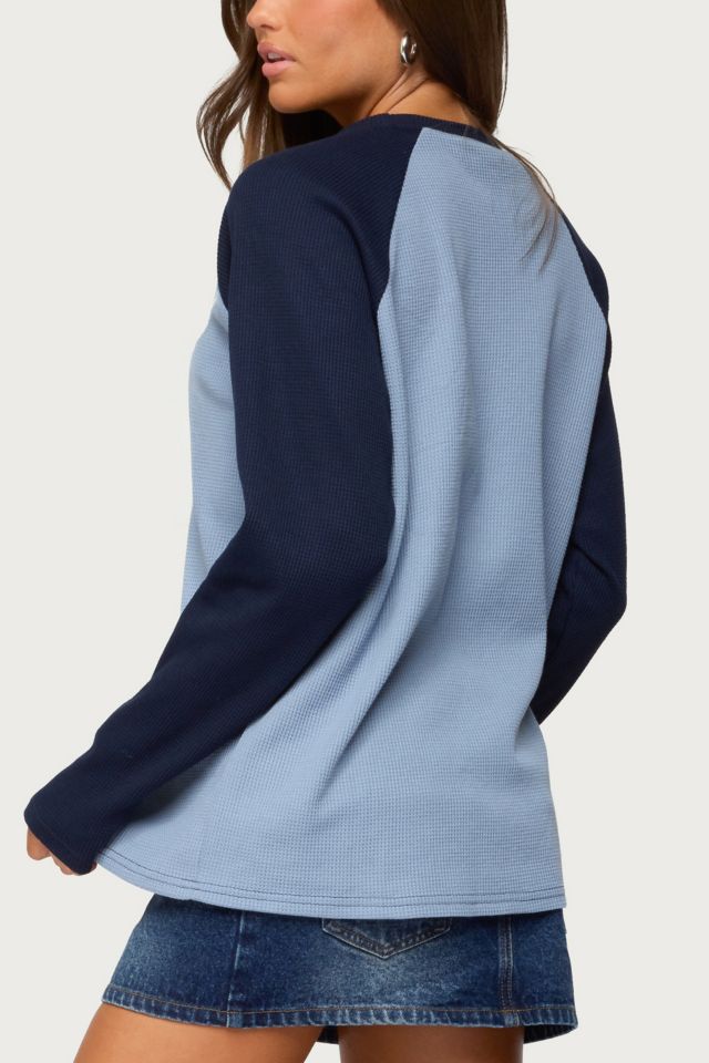 Edikted Me Time Oversized Waffle Top #4