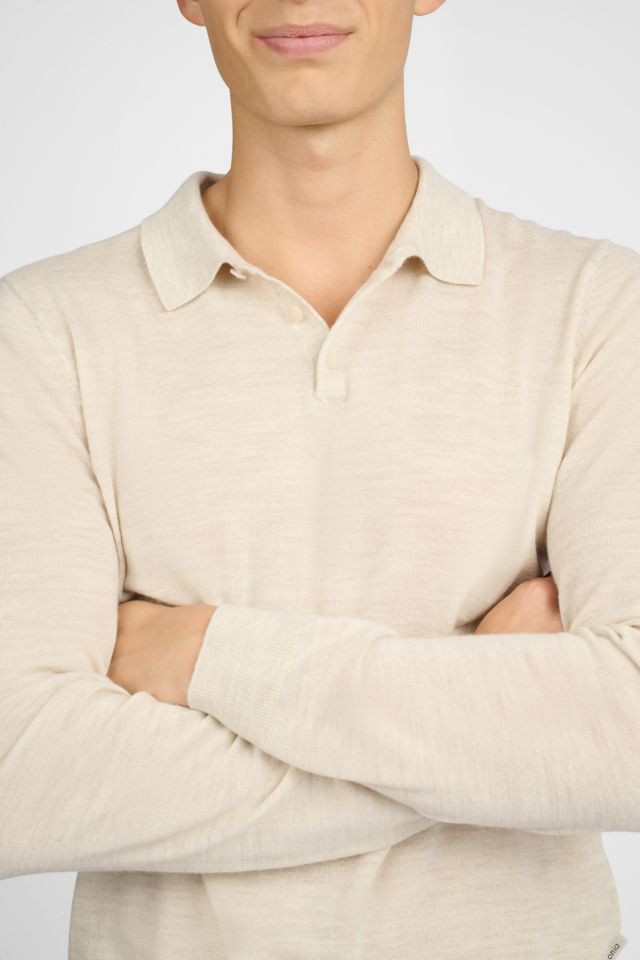 Onia Extra Fine Merino Wool Long Sleeve Polo #1