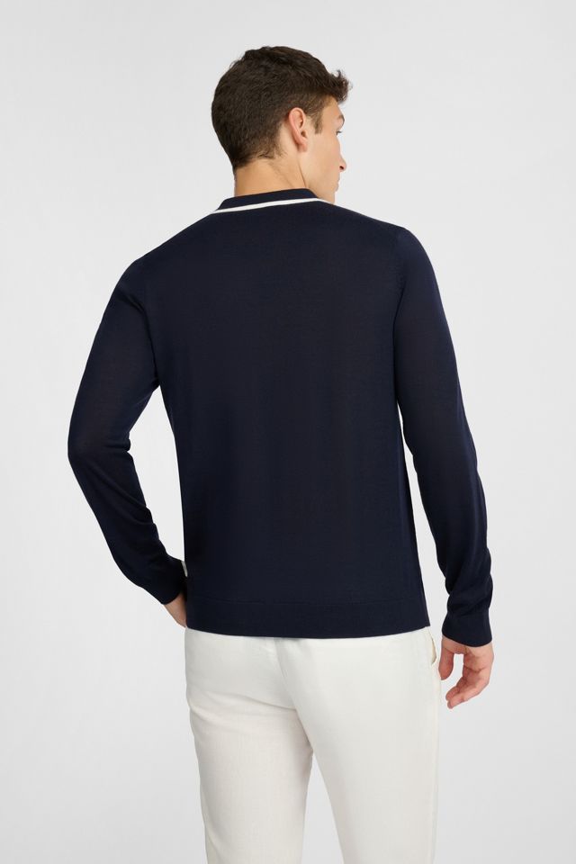 Onia Extra Fine Merino Wool Long Sleeve Polo #3
