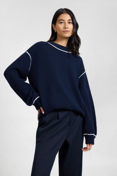 Onia Cotton Oversized Mock Neck Sweater