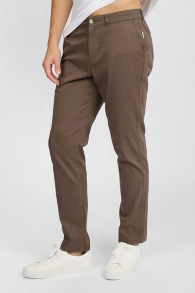 brown dress revolve Olive Brown Tropical Wool Trousers | Single Pleat with Side Adjusters main image 1